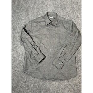 Ash & Erie Shirt Mens Large Gray Slim Fit Woven Button Up Long Sleeve Casual